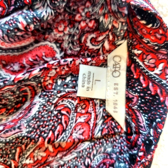 Cato top hi-low V-neck long sleeves Size large - Picture 4 of 10